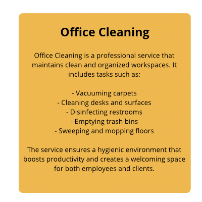 office cleaning description